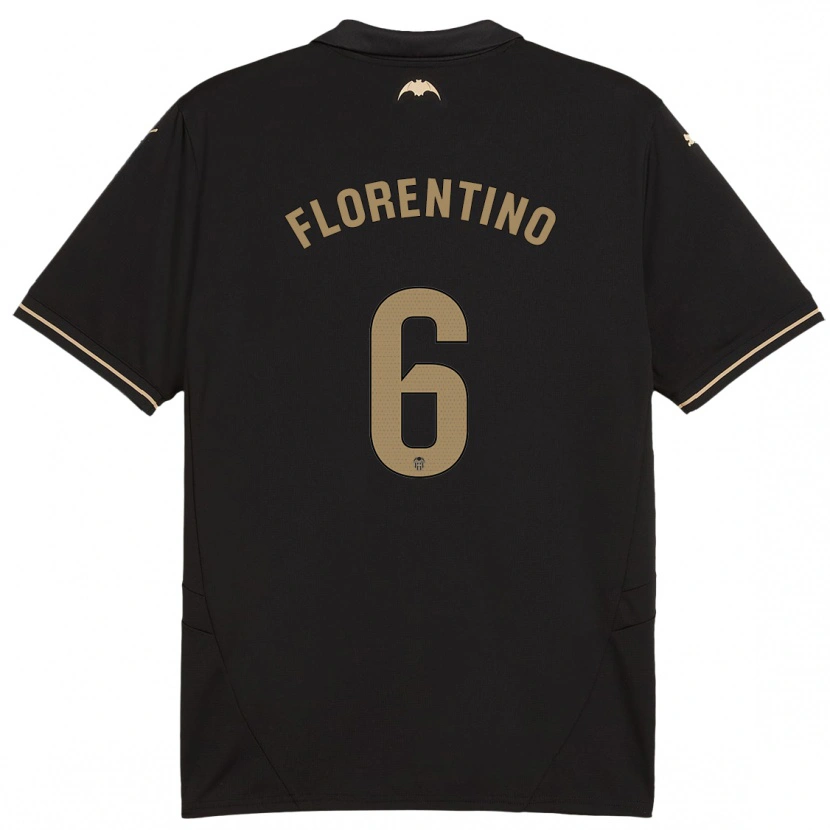 Danxen Uomo Maglia Claudia Florentino #6 Nero Kit Gara Away 2024/25 Maglietta