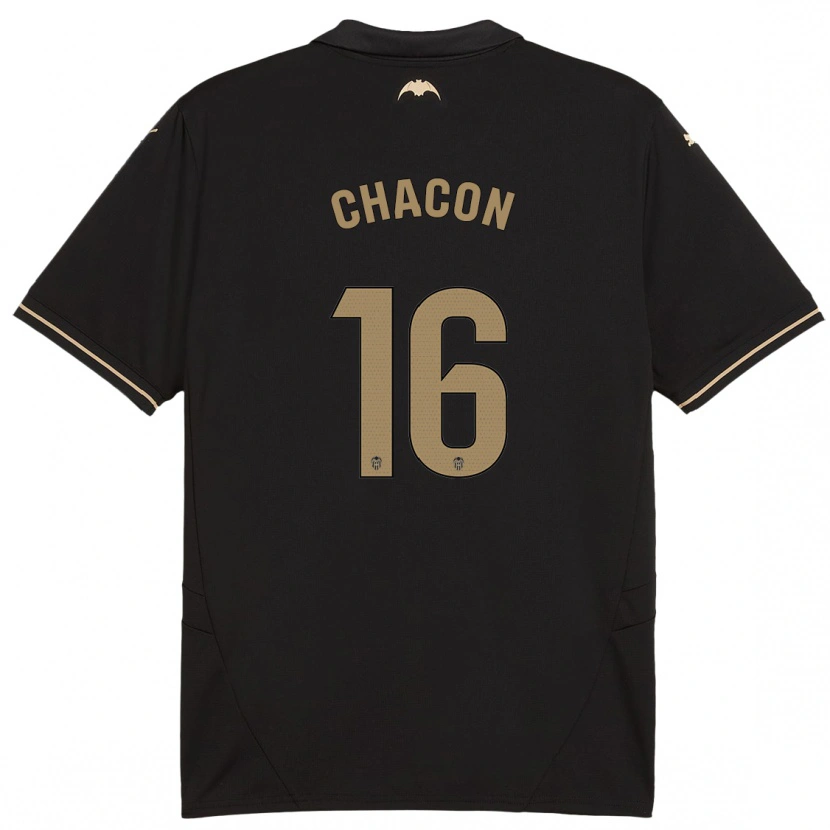 Danxen Uomo Maglia Ivonne Chacón #16 Nero Kit Gara Away 2024/25 Maglietta