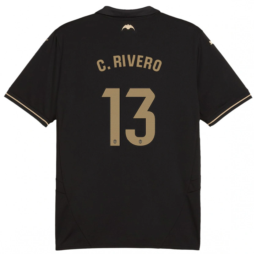 Danxen Uomo Maglia Cristian Rivero #13 Nero Kit Gara Away 2024/25 Maglietta