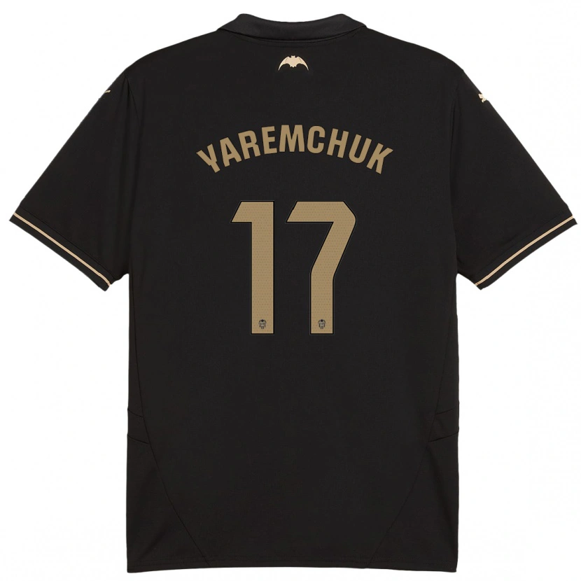 Danxen Uomo Maglia Roman Yaremchuk #17 Nero Kit Gara Away 2024/25 Maglietta