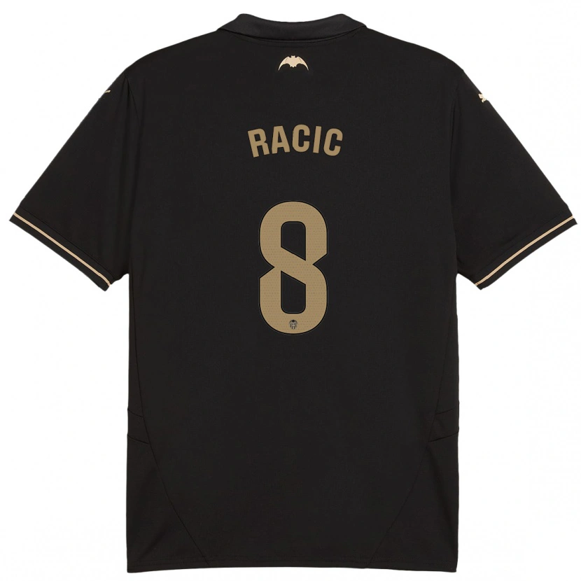 Danxen Uomo Maglia Uros Racic #8 Nero Kit Gara Away 2024/25 Maglietta