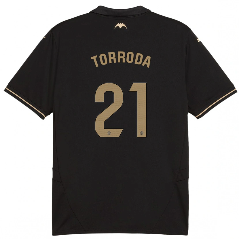 Danxen Uomo Maglia Anna Torroda #21 Nero Kit Gara Away 2024/25 Maglietta