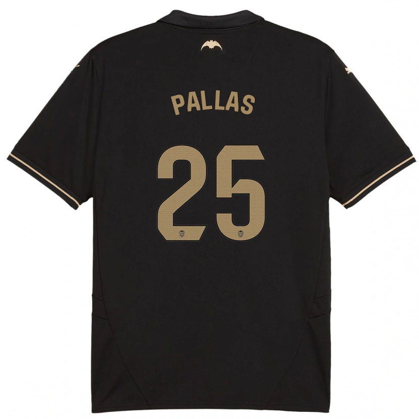 Danxen Uomo Maglia Nerea Pallas #25 Nero Kit Gara Away 2024/25 Maglietta