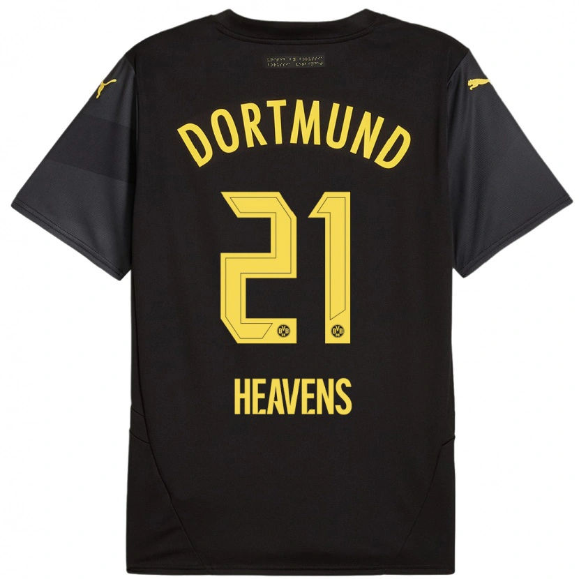 Danxen Uomo Maglia Lukas Heavens #21 Nero Giallo Kit Gara Away 2024/25 Maglietta