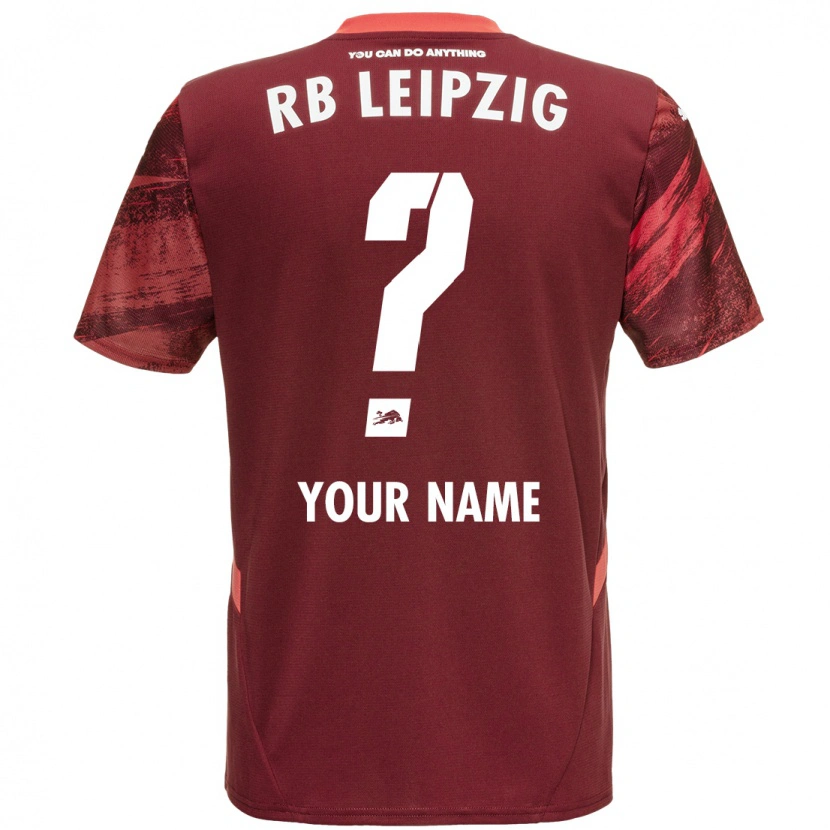 Danxen Uomo Maglia Il Tuo Nome #0 Borgogna Kit Gara Away 2024/25 Maglietta