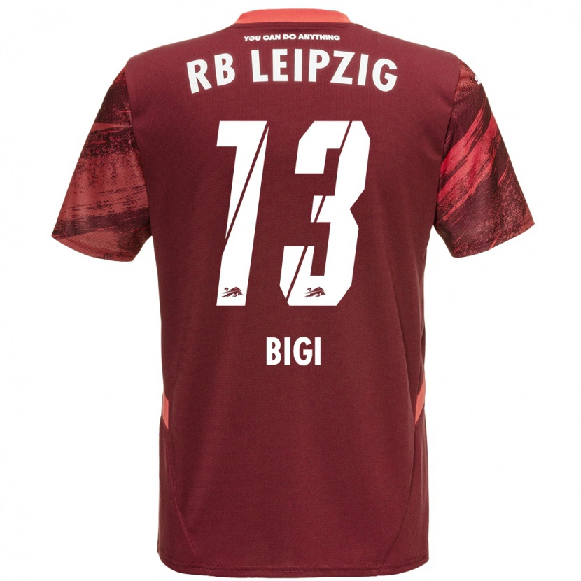 Danxen Uomo Maglia Samim Bigi #13 Borgogna Kit Gara Away 2024/25 Maglietta
