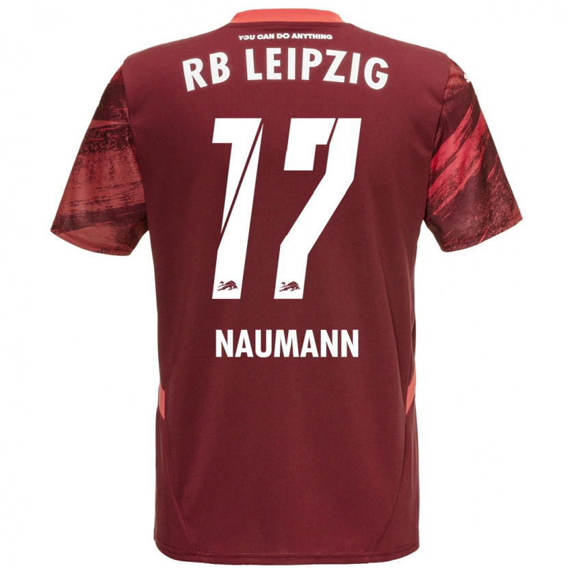 Danxen Uomo Maglia Carlos Naumann #17 Borgogna Kit Gara Away 2024/25 Maglietta