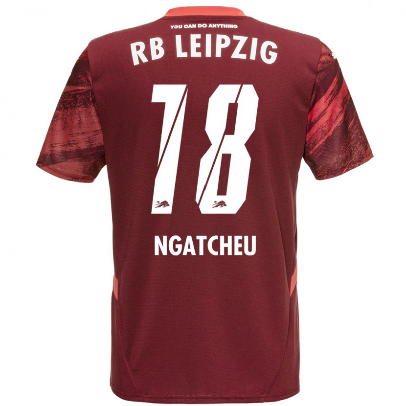 Danxen Uomo Maglia Yohan Ngatcheu #18 Borgogna Kit Gara Away 2024/25 Maglietta