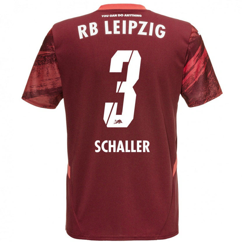 Danxen Uomo Maglia Josefine Schaller #3 Borgogna Kit Gara Away 2024/25 Maglietta