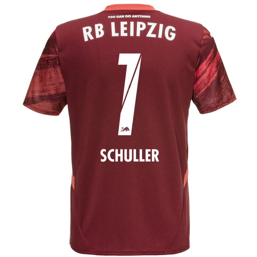 Danxen Uomo Maglia Gina Schüller #1 Borgogna Kit Gara Away 2024/25 Maglietta