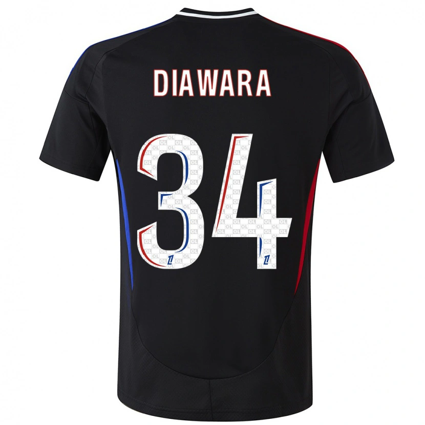 Danxen Uomo Maglia Mahamadou Diawara #34 Nero Kit Gara Away 2024/25 Maglietta