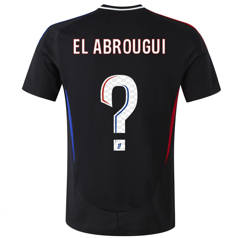 Danxen Uomo Maglia Wassim El Abrougui #0 Nero Kit Gara Away 2024/25 Maglietta