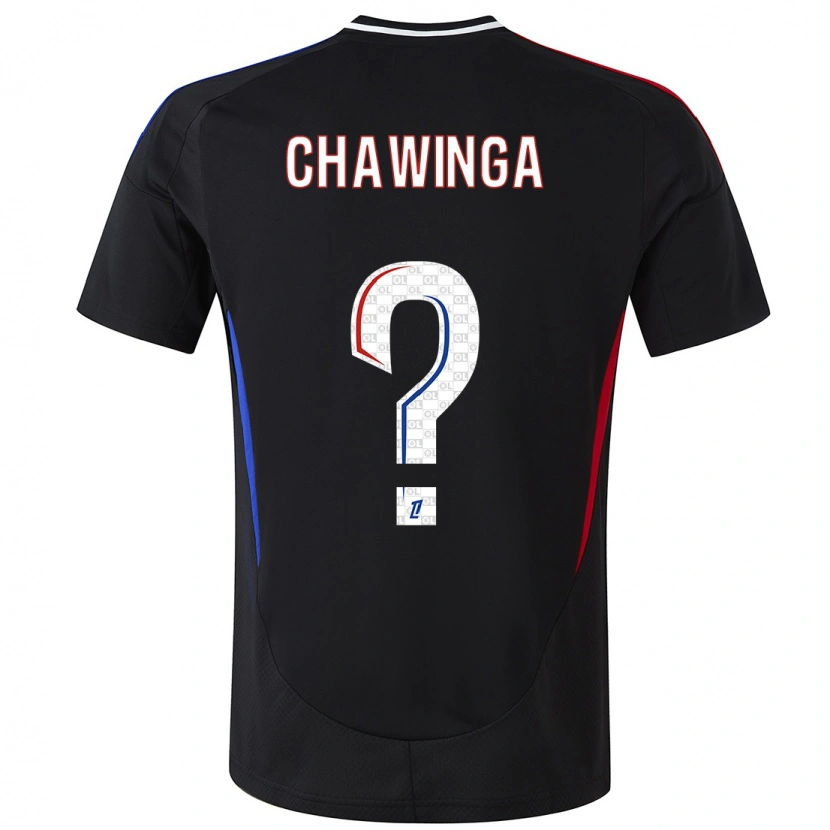 Danxen Uomo Maglia Tabitha Chawinga #0 Nero Kit Gara Away 2024/25 Maglietta