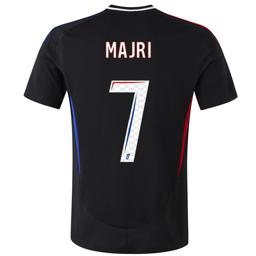 Danxen Uomo Maglia Amel Majri #7 Nero Kit Gara Away 2024/25 Maglietta