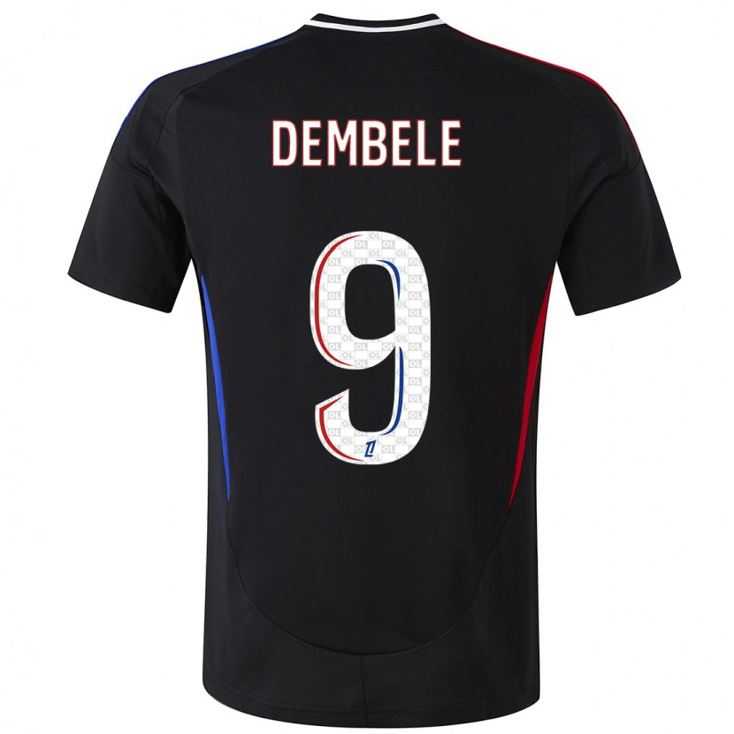 Danxen Uomo Maglia Moussa Dembele #9 Nero Kit Gara Away 2024/25 Maglietta