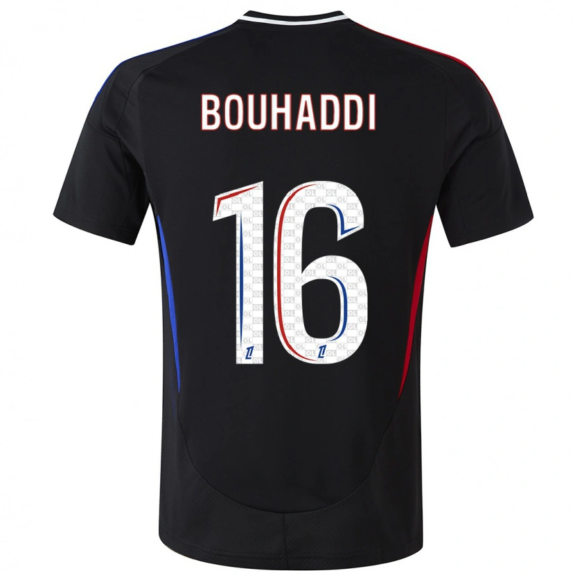 Danxen Uomo Maglia Sarah Bouhaddi #16 Nero Kit Gara Away 2024/25 Maglietta
