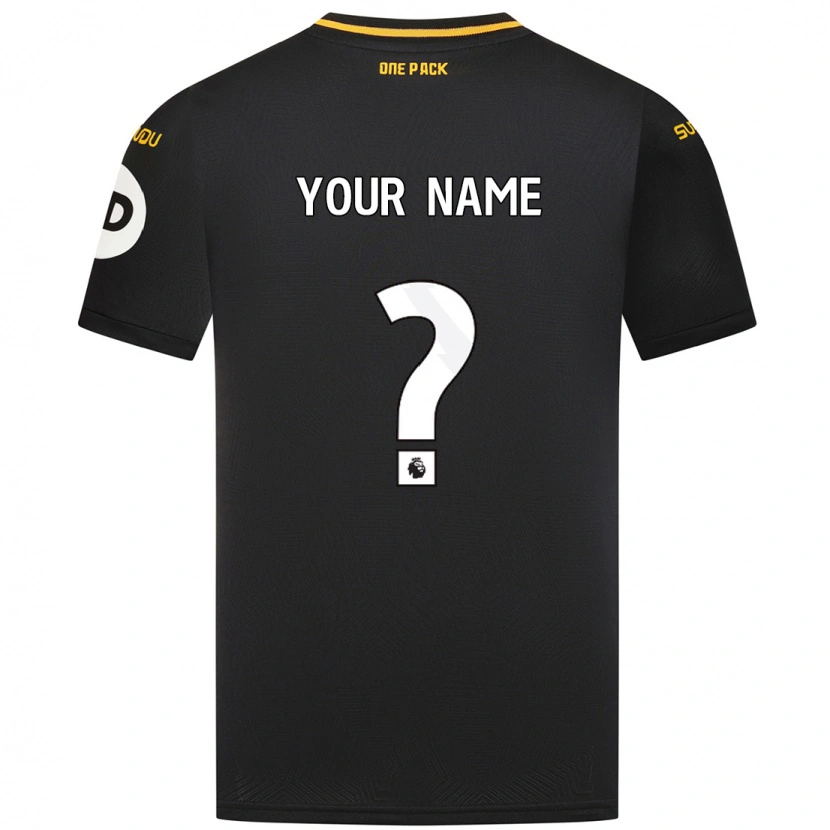 Danxen Uomo Maglia Il Tuo Nome #0 Nero Kit Gara Away 2024/25 Maglietta