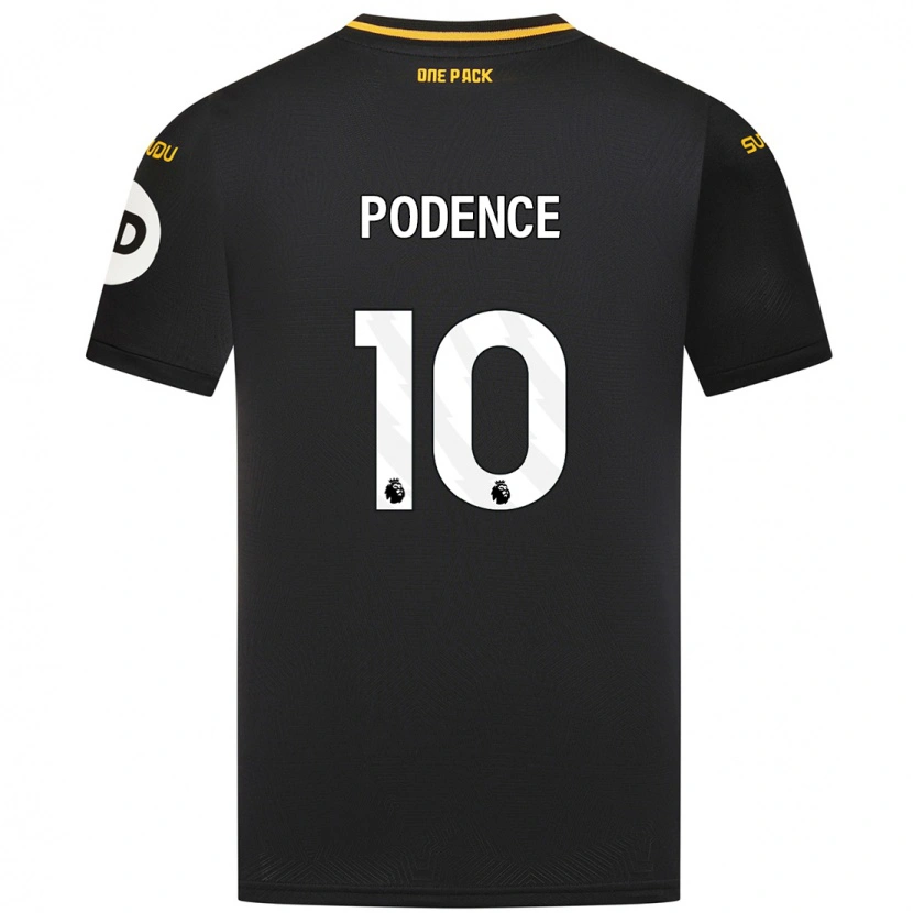 Danxen Uomo Maglia Daniel Podence #10 Nero Kit Gara Away 2024/25 Maglietta