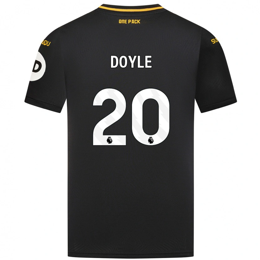Danxen Uomo Maglia Tommy Doyle #20 Nero Kit Gara Away 2024/25 Maglietta