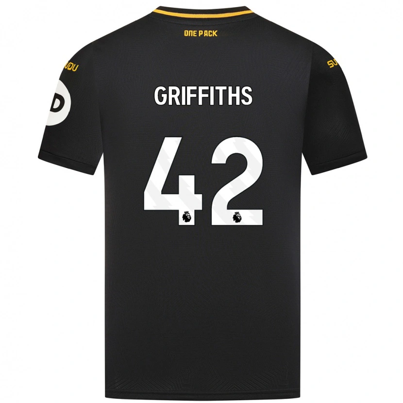 Danxen Uomo Maglia Harvey Griffiths #42 Nero Kit Gara Away 2024/25 Maglietta
