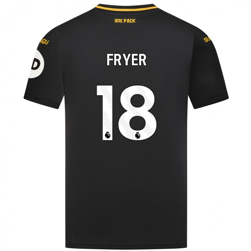 Danxen Uomo Maglia Hannah Fryer #18 Nero Kit Gara Away 2024/25 Maglietta