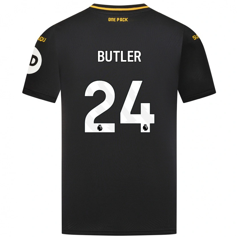 Danxen Uomo Maglia Elli Butler #24 Nero Kit Gara Away 2024/25 Maglietta