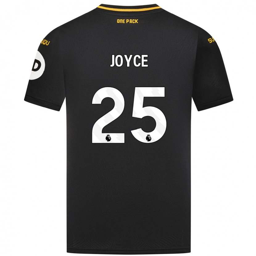 Danxen Uomo Maglia Leonie Joyce #25 Nero Kit Gara Away 2024/25 Maglietta