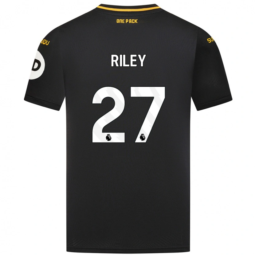 Danxen Uomo Maglia Lauren Riley #27 Nero Kit Gara Away 2024/25 Maglietta