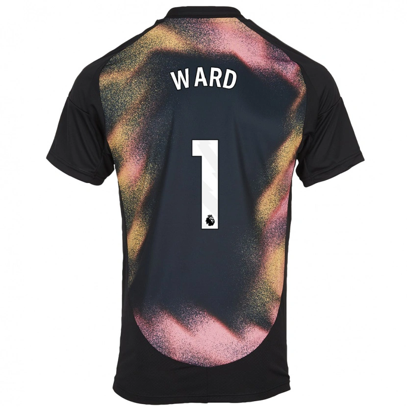 Danxen Uomo Maglia Danny Ward #1 Nero Bianco Kit Gara Away 2024/25 Maglietta
