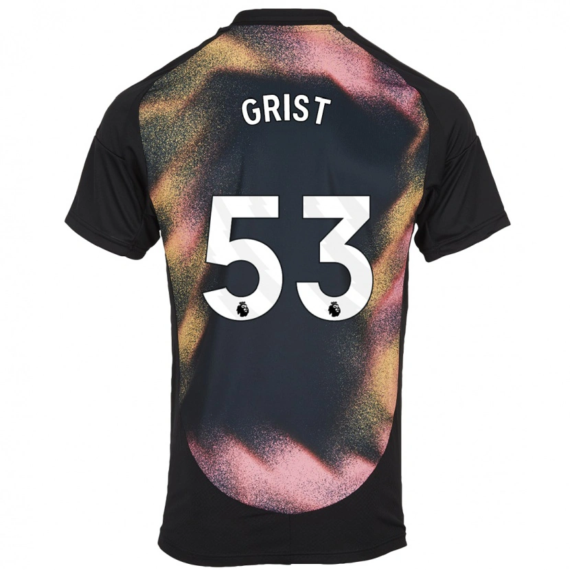 Danxen Uomo Maglia Ben Grist #53 Nero Bianco Kit Gara Away 2024/25 Maglietta