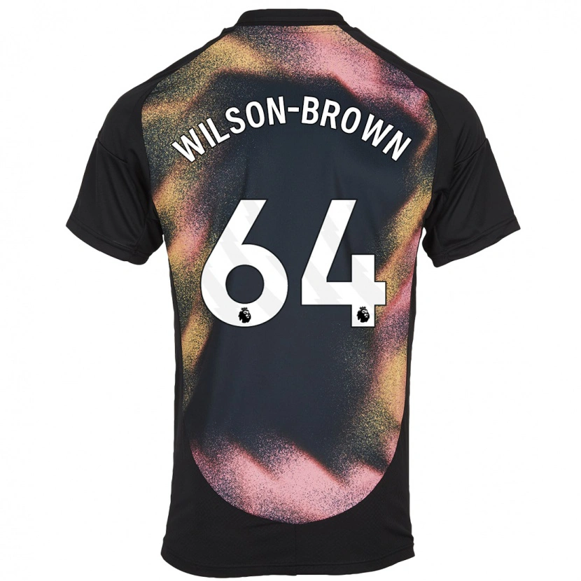Danxen Uomo Maglia Tom Wilson-Brown #64 Nero Bianco Kit Gara Away 2024/25 Maglietta