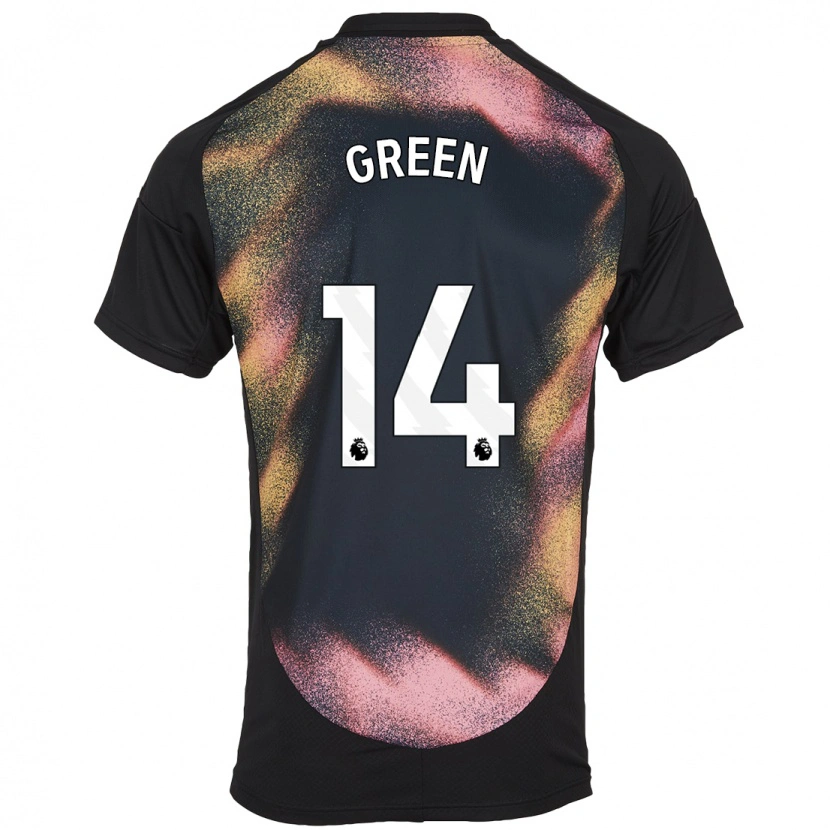 Danxen Uomo Maglia Josie Green #14 Nero Bianco Kit Gara Away 2024/25 Maglietta