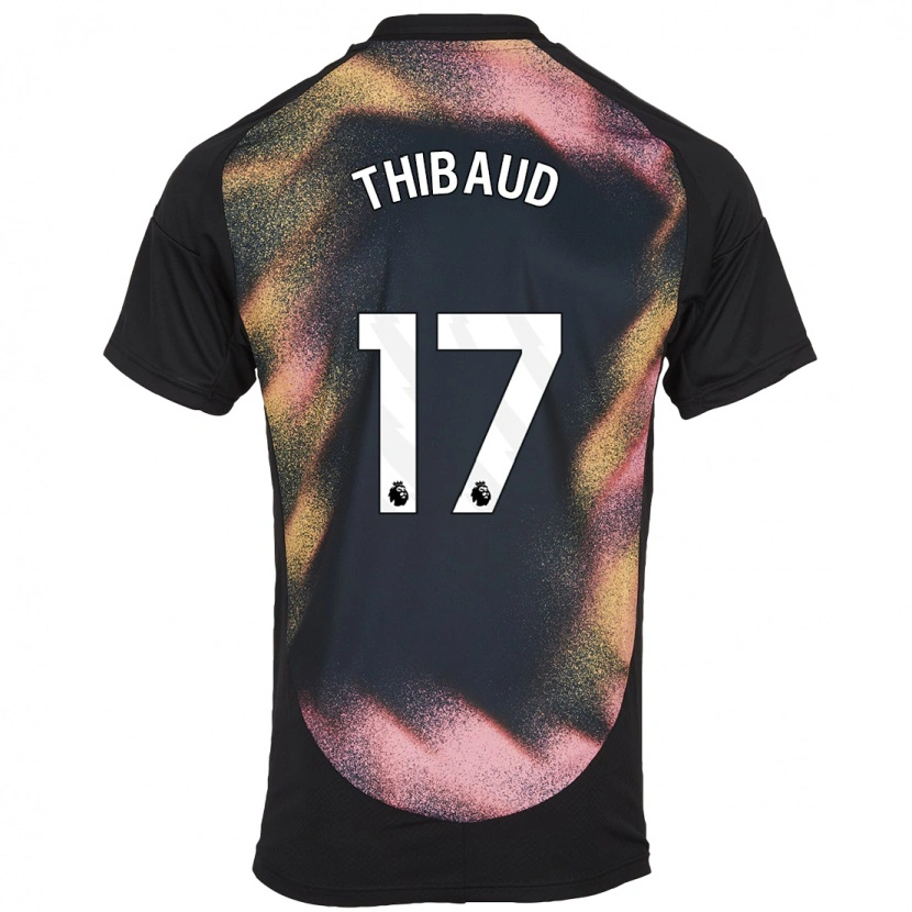 Danxen Uomo Maglia Julie Thibaud #17 Nero Bianco Kit Gara Away 2024/25 Maglietta