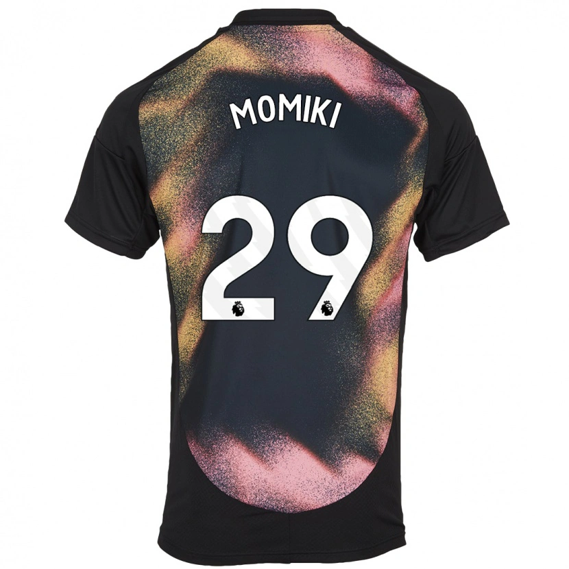 Danxen Uomo Maglia Yuka Momiki #29 Nero Bianco Kit Gara Away 2024/25 Maglietta