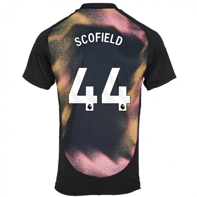 Danxen Uomo Maglia Connie Scofield #44 Nero Bianco Kit Gara Away 2024/25 Maglietta