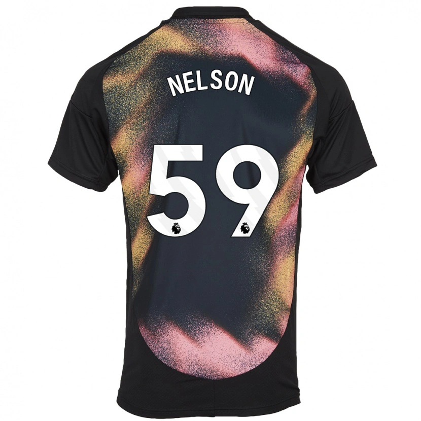 Danxen Uomo Maglia Ronny Nelson #59 Nero Bianco Kit Gara Away 2024/25 Maglietta