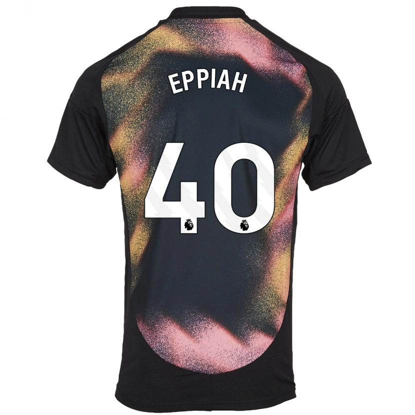 Danxen Uomo Maglia Josh Eppiah #40 Nero Bianco Kit Gara Away 2024/25 Maglietta