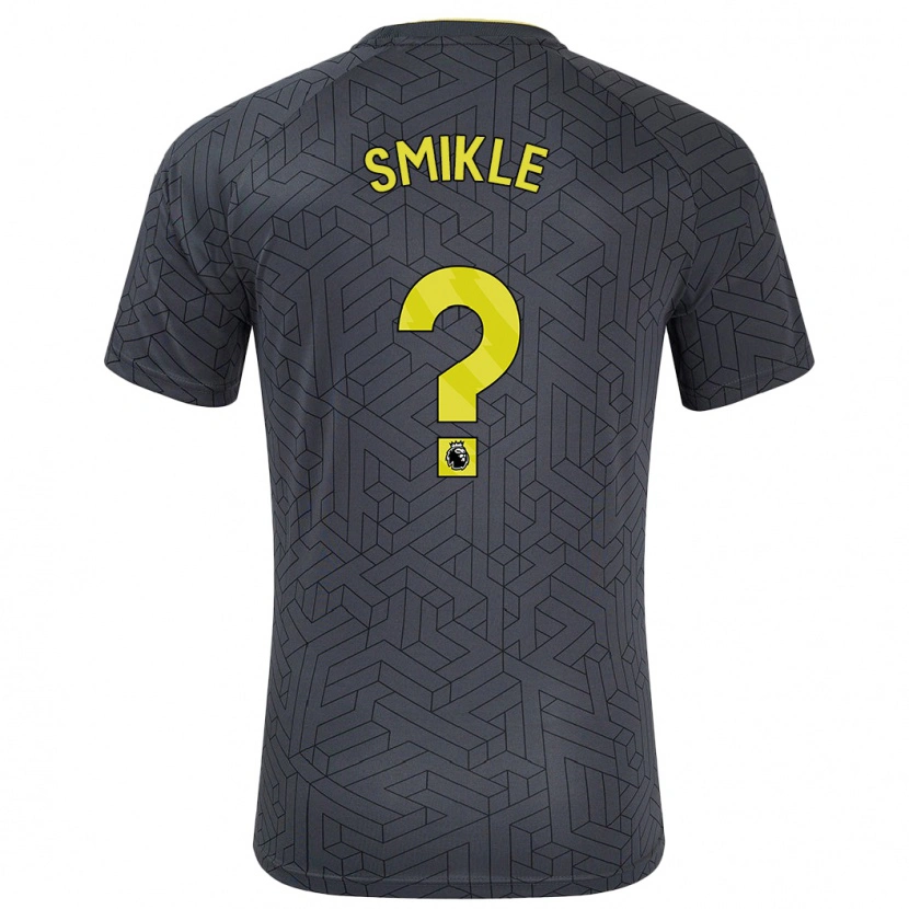 Danxen Uomo Maglia Troy Smikle #0 Nero Giallo Kit Gara Away 2024/25 Maglietta