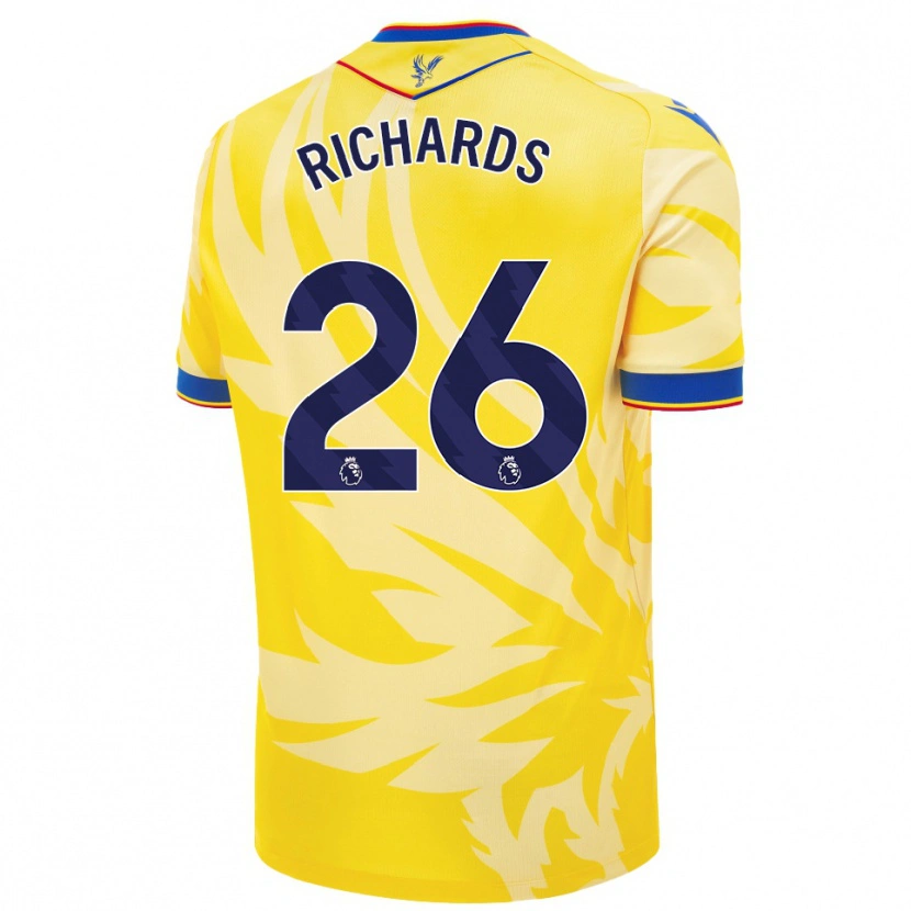 Danxen Uomo Maglia Chris Richards #26 Giallo Kit Gara Away 2024/25 Maglietta