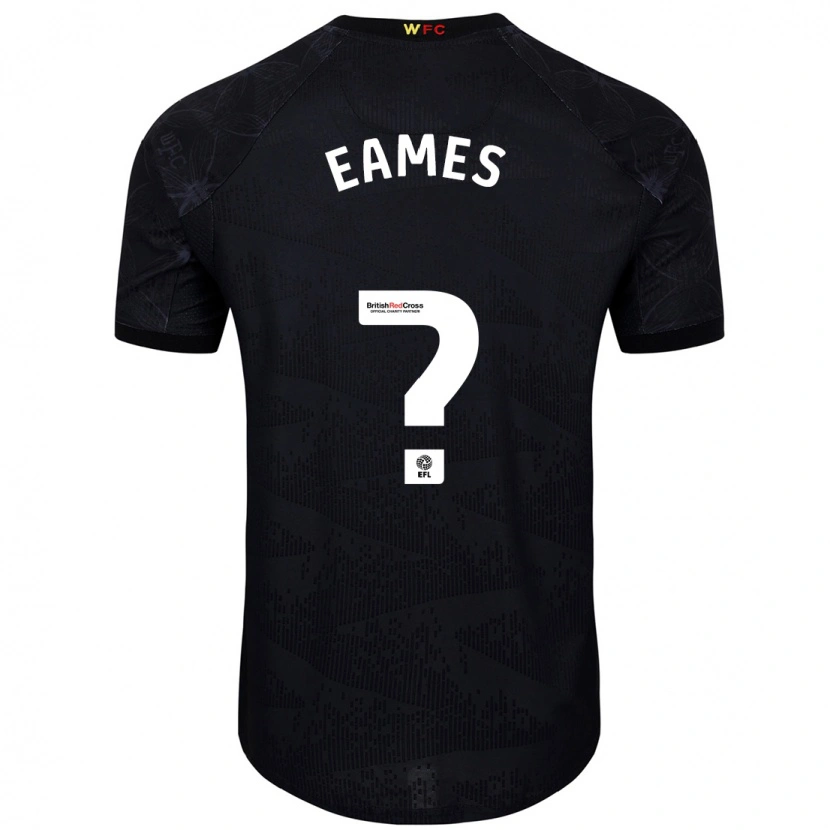Danxen Uomo Maglia Albert Eames #0 Nero Bianco Kit Gara Away 2024/25 Maglietta