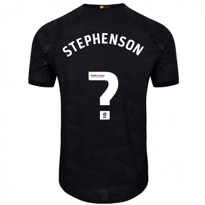 Danxen Uomo Maglia Ollie Stephenson #0 Nero Bianco Kit Gara Away 2024/25 Maglietta