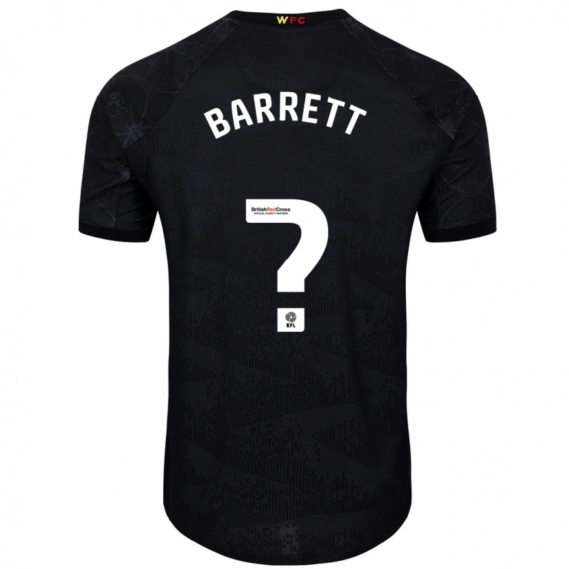Danxen Uomo Maglia Hayden Barrett #0 Nero Bianco Kit Gara Away 2024/25 Maglietta