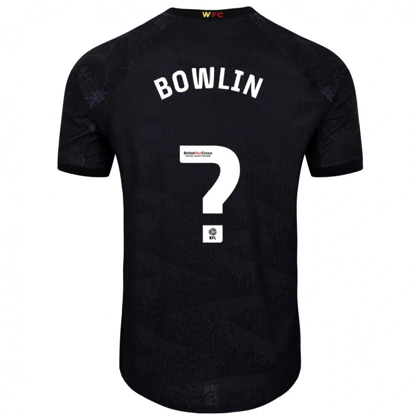 Danxen Uomo Maglia Amani Bowlin #0 Nero Bianco Kit Gara Away 2024/25 Maglietta