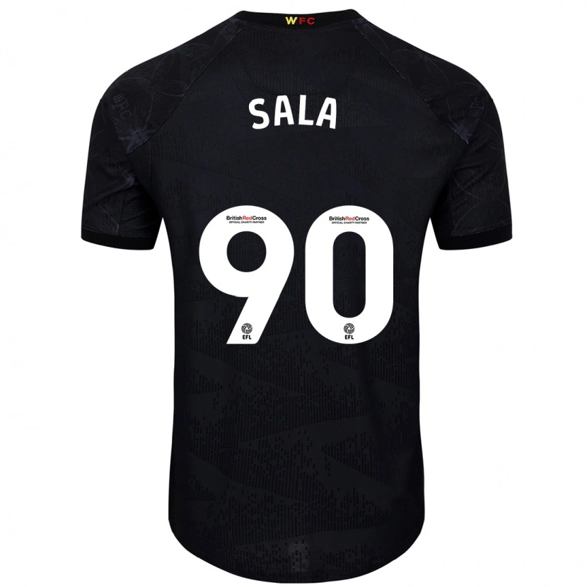 Danxen Uomo Maglia Joel Sala #90 Nero Bianco Kit Gara Away 2024/25 Maglietta