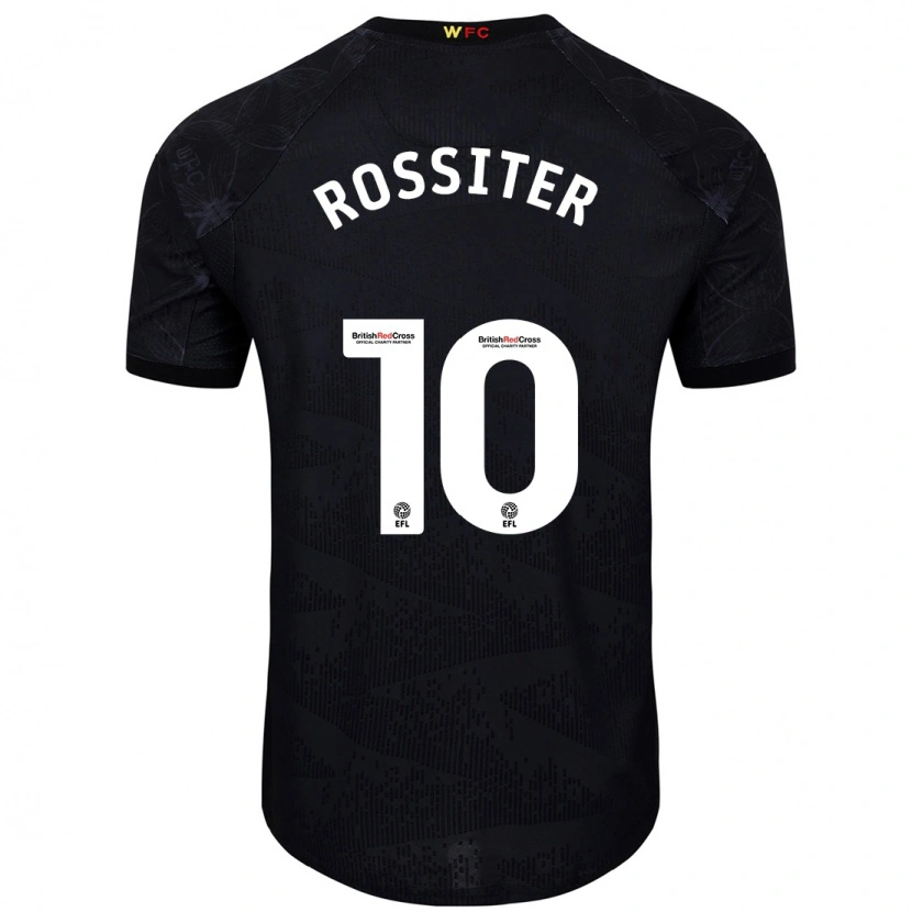 Danxen Uomo Maglia Annie Rossiter #10 Nero Bianco Kit Gara Away 2024/25 Maglietta