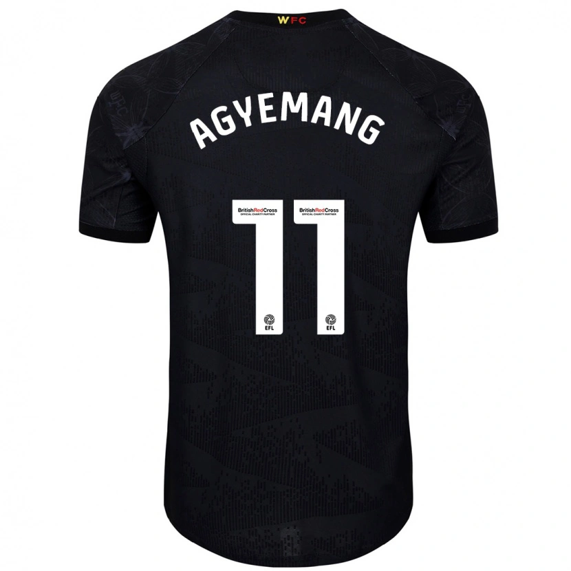 Danxen Uomo Maglia Michelle Agyemang #11 Nero Bianco Kit Gara Away 2024/25 Maglietta