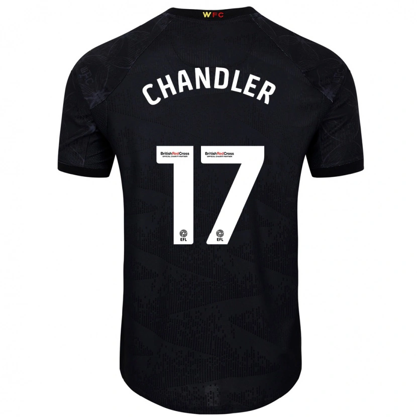 Danxen Uomo Maglia Megan Chandler #17 Nero Bianco Kit Gara Away 2024/25 Maglietta