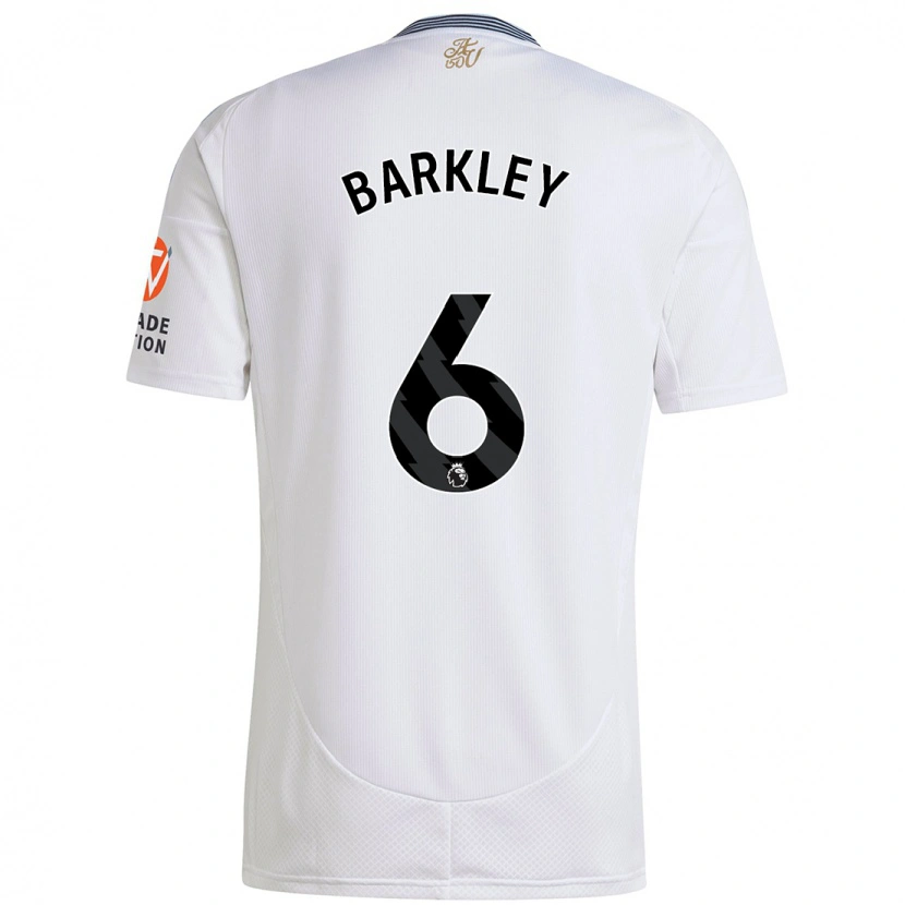 Danxen Uomo Maglia Ross Barkley #6 Bianco Kit Gara Away 2024/25 Maglietta