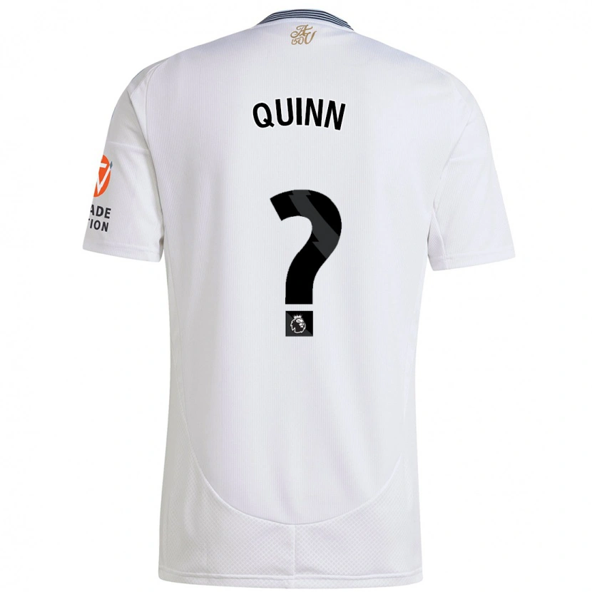 Danxen Uomo Maglia Keilan Quinn #0 Bianco Kit Gara Away 2024/25 Maglietta
