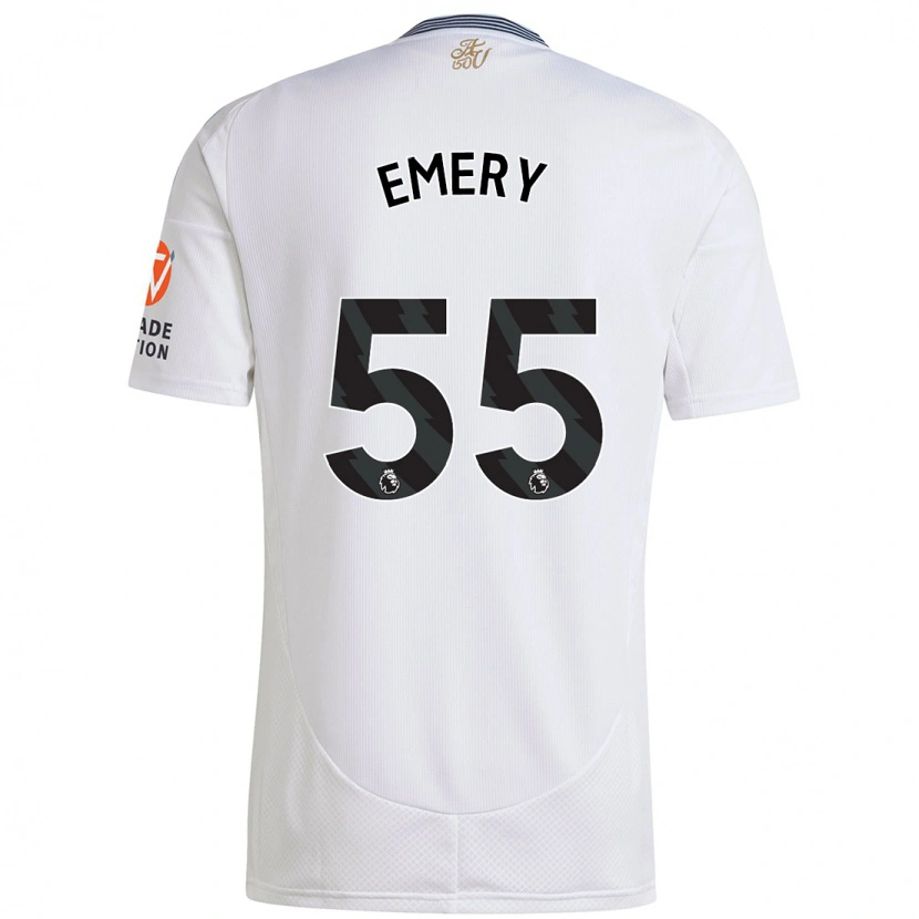 Danxen Uomo Maglia Lander Emery #55 Bianco Kit Gara Away 2024/25 Maglietta